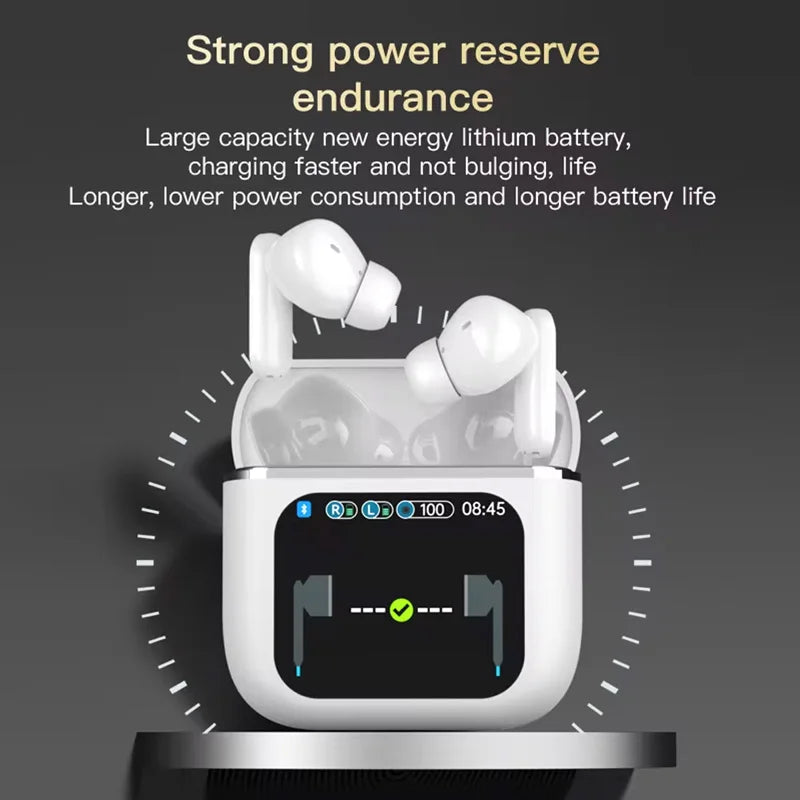 Bluetooth 5.4 Wireless Earphones LED Digital Display Gaming Headset Sport Headphones HiFi Sound Low Latency Earbuds