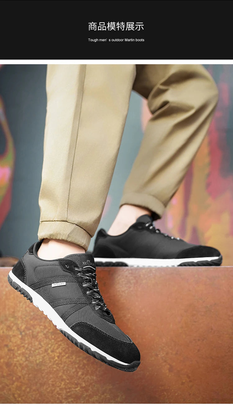 Men Spring and Autumn Oversized Wide Toe Shoes Barefoot Casual Shoes Popular Flat Sneaker Outdoor hiking driving Footwear