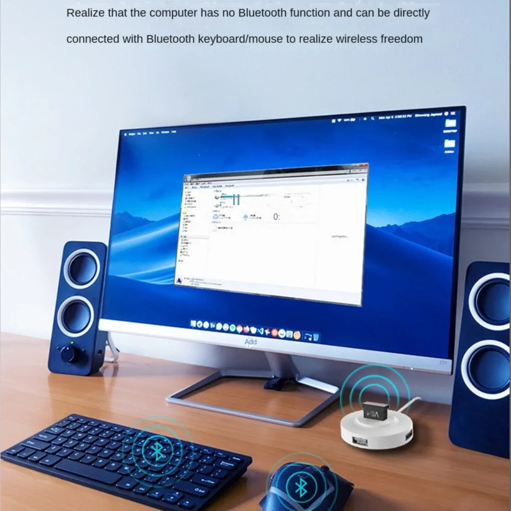 Bluetooth Transmitter USB Wireless Adapter Bluetooth 5.3 Audio Receiver USB Bluetooth 5.3 Adapter USB Dongle Drive Free