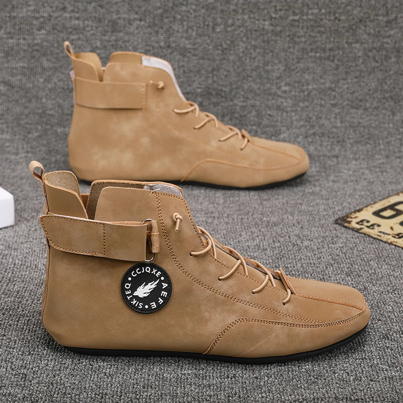 Men's Shoes Non Slip Walking Flats Comfortable Thin Bottom Lace Up Casual Shoes for Men Work Office Driving Shoes Men Footwear