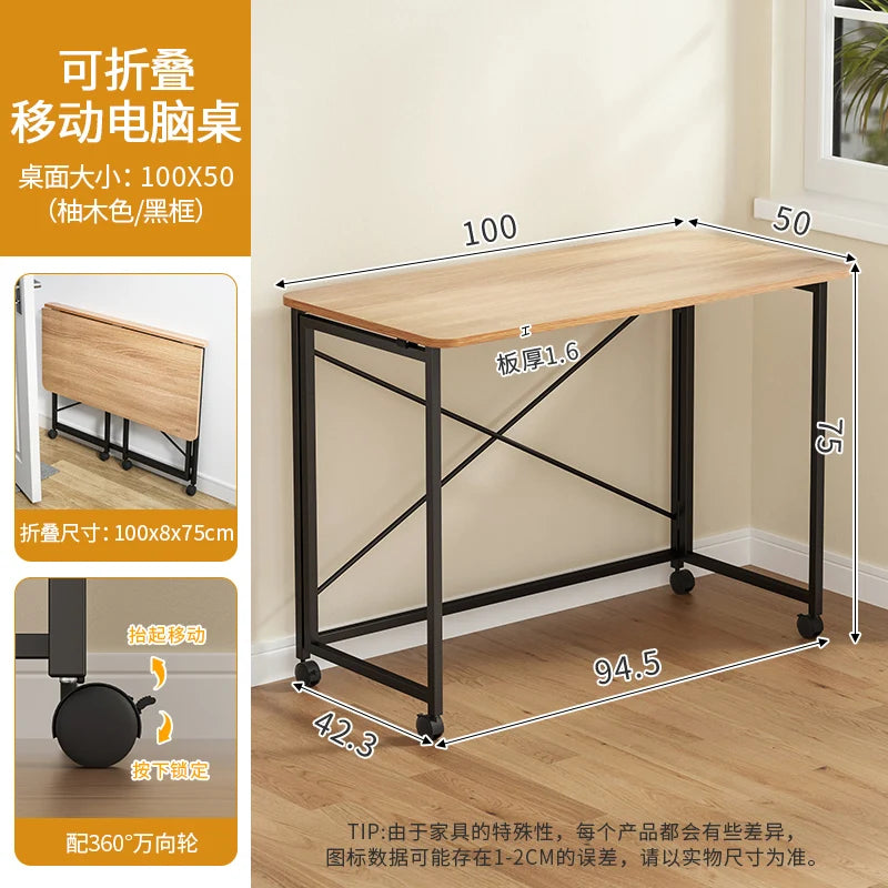 Foldable Laptop Desk for Home And Bedside Use Space-Saving Multifunctional Junior High Student Study Table