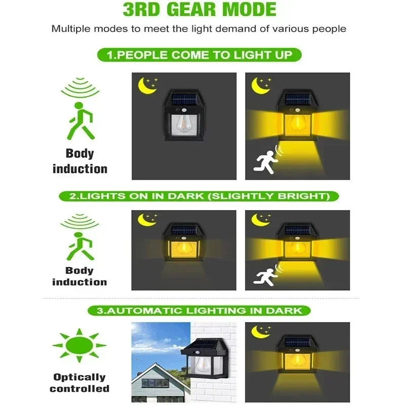Powerful Outdoor Solar Lamp Garden Solar Powered Streetlight Outdoor Lights Waterproof Light Led Lighting External Decoration