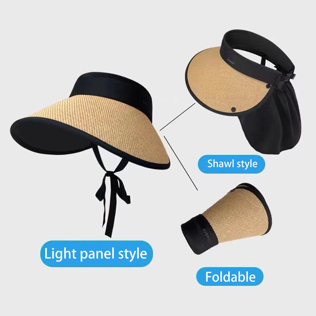 Summer Outdoor Sun Hat For Women Fashionable Casual Wide Brimmed Hat Portable Fisherman Hat With Removable Sunscreen Hats