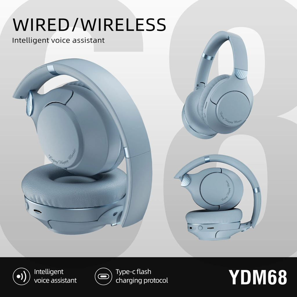 Original Bluetooth 5.3 Headphones Hi-Res Audio Over-Ear Wireless Bluetooth Earphones Professional Stereo Headset Support TF card
