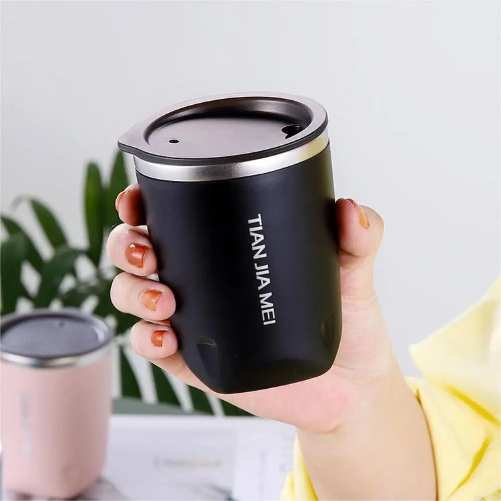 Drinkware 300ML Thermal Coffee Mug with Lid 304 Stainless Steel Vacuum Flask Leak-Proof Double Layer Insulated Tumbler Gift