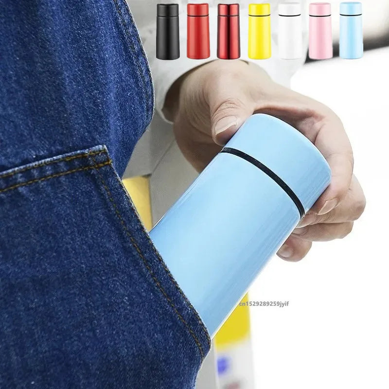 Mini Thermos Cup 160ml Pocket Cup Stainless Steel Thermal Coffee Mug Vacuum Flask Insulated Hot Water Bottle