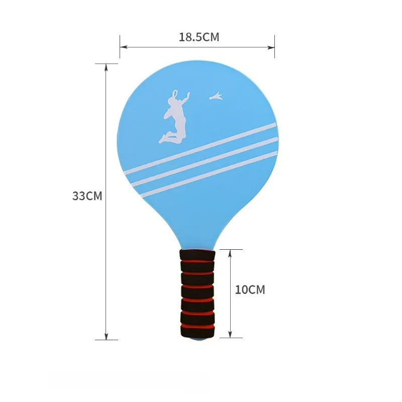1Set Beach Tennis and Badminton Racket Paddle Set Paddle Ball Jazzminton Game Summer Open Spaces Park Beach Playing