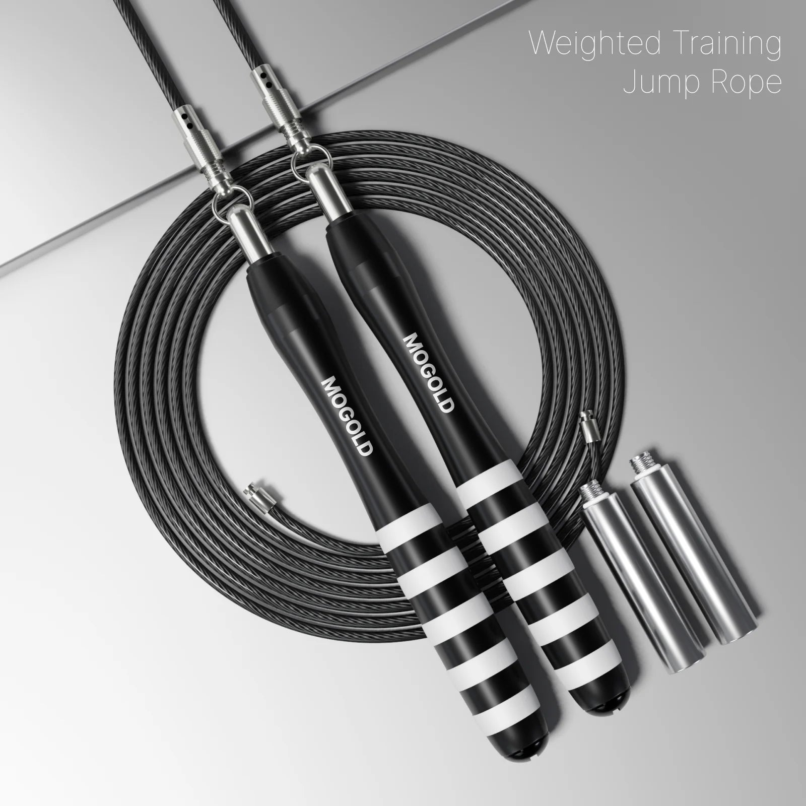 MOGOLD Premium Jump Rope Metal Wire Non-slip Handles Fitness Weight Loss Essential for Active Lifestyle