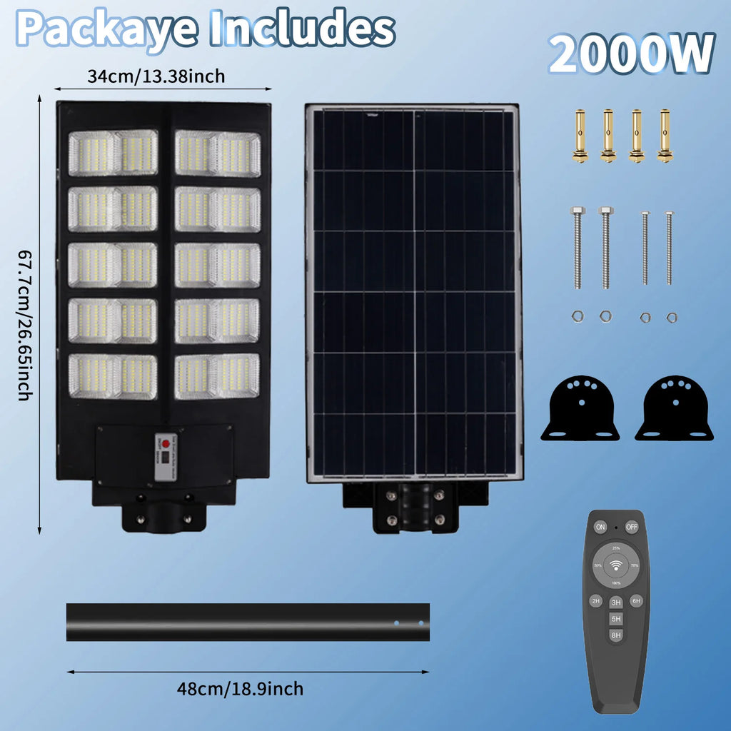 Super Bright Solar Lights for Outside, Dusk to Dawn LED Solar Street Light Motion Sensor , Solar Security Flood Lights Outdoor