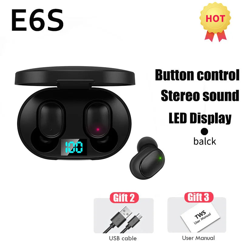 Bluetooth 5.0 Earphones Wireless Bluetooth Headset HiFi Noise Cancelling Headsets With Microphone Headphones For iPhone Xiaomi