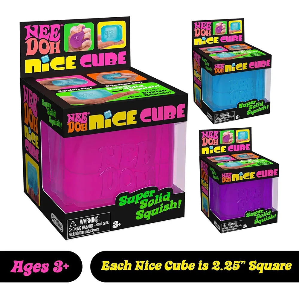 Schylling Needoh Nice Cube Sensory Fidget Cube Stress Relief Anxiety Sensory Tool for Focus ADHD & Calming Party Gifts