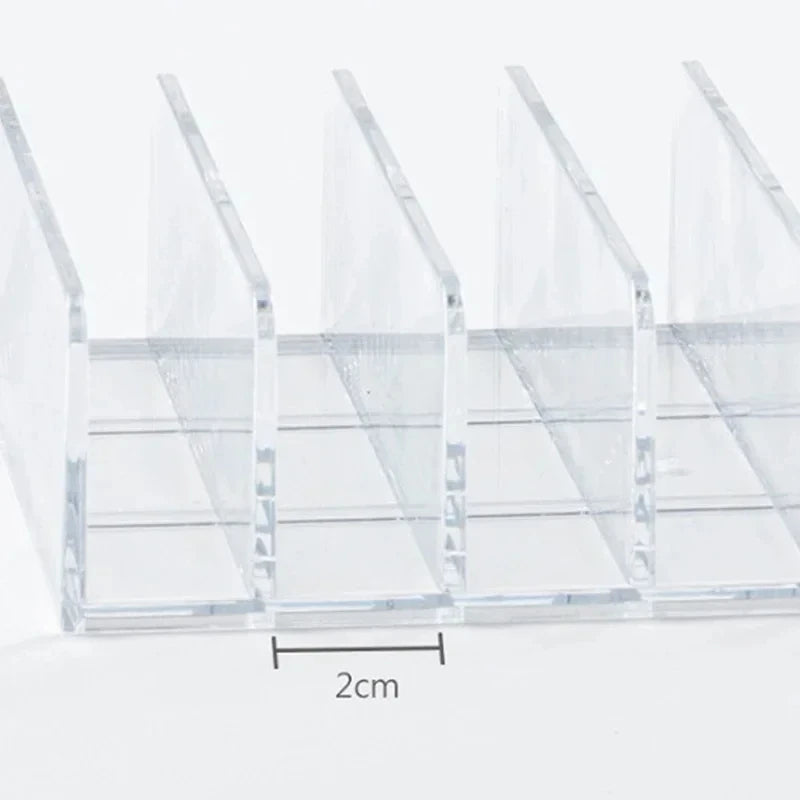 7-Compartment Desktop Makeup Storage Box Plastic Organizer for Cosmetics Blush Eyeshadow Display Tray