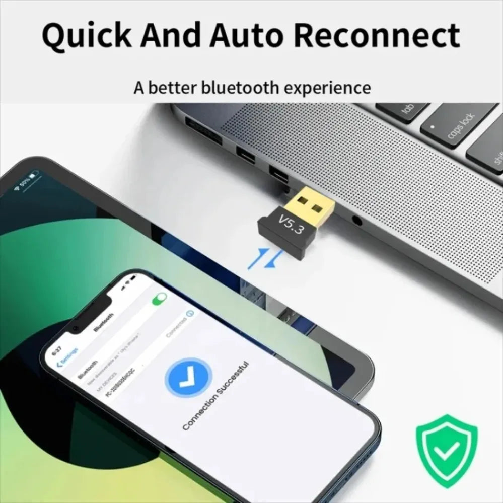 Bluetooth 5.3 Audio Bluetooth Dongle Wireless USB Adapter USB BT Adapter Transmitter Receiver For Computer PC Laptop