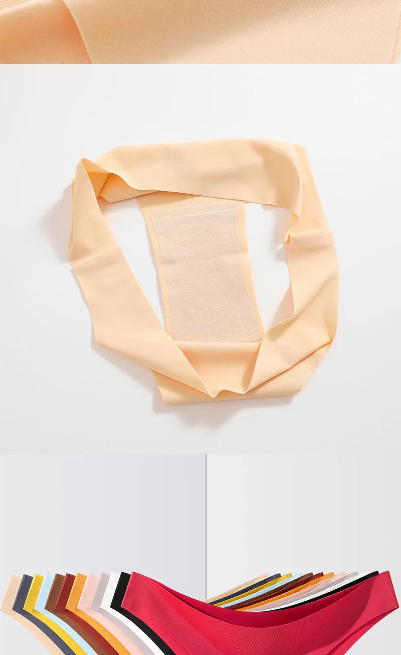 6Pcs/Set Low Waist Panties Plus Size Seamless Ice Silk Panty Sexy Girl Underwear Cotton Crotch Briefs Breathable Brazilian Pants