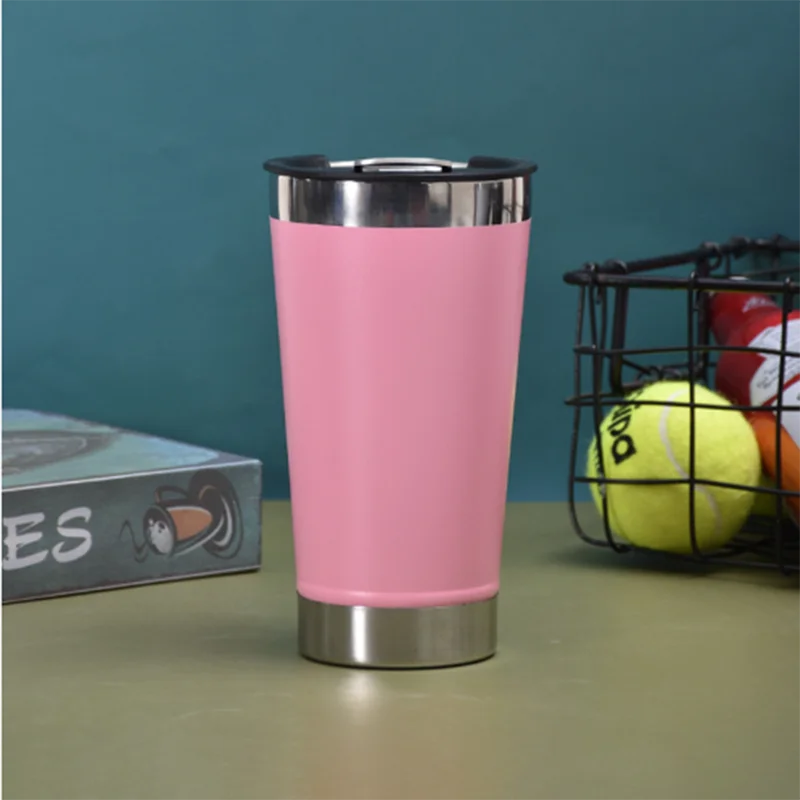 437ml Beer Cups Thermal Cup With Bottle Opener Lid Stainless Steel Thermos Bottle For Tea Thermal Cups For Cold Beer Thermoses