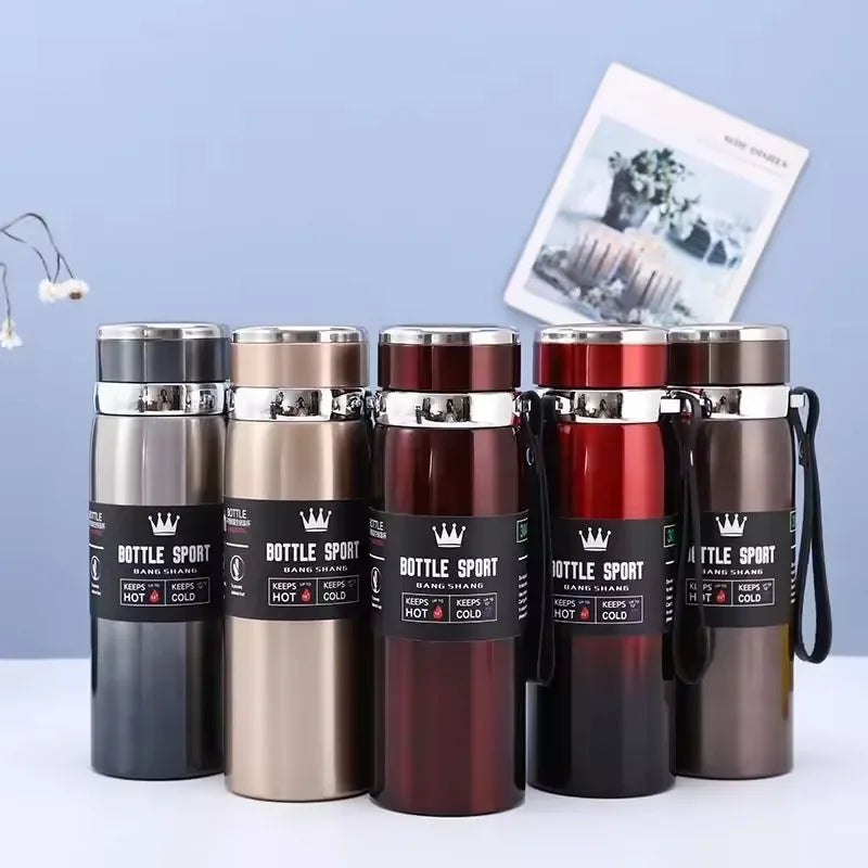 800ml Thermal Mug Double Wall 304 Stainless Steel Coffee Cup Vacuum Flask Thermos Water Bottle Tea Coffee Leak-proof Thermos Mug