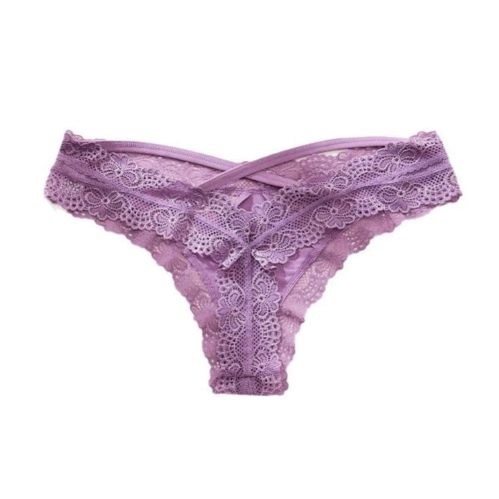 Lingerie Hollow Underwear Women Low Waist Breathable Lady Panties Seamless Briefs Lace Thong Girl Lady