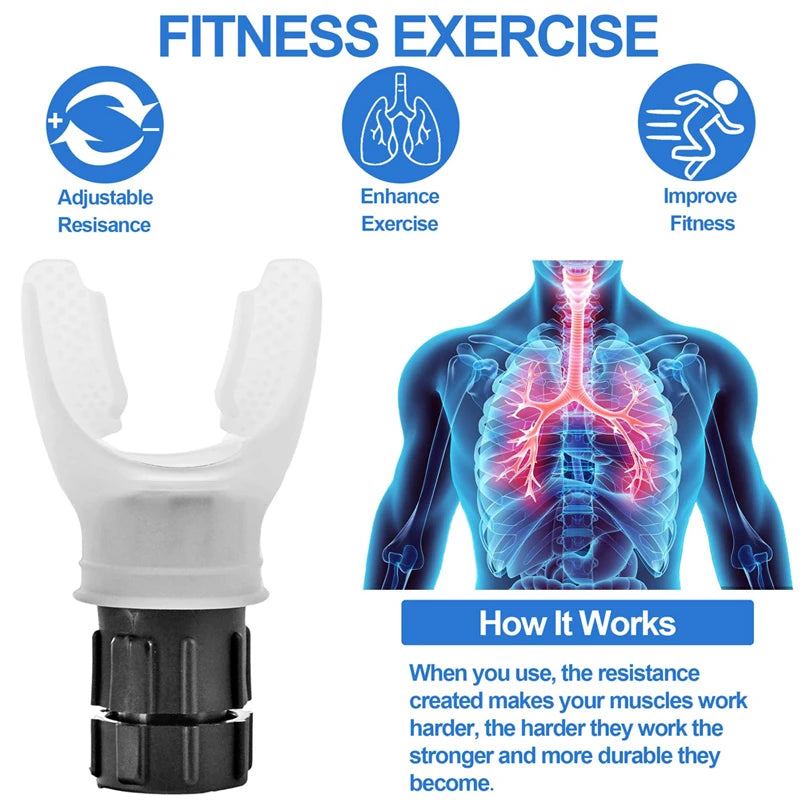Breathing Trainer Lung Flexer Drop shipping Durable Fitness Exerciser Increases Lung Capacity Breath Adjustable Deep Breath