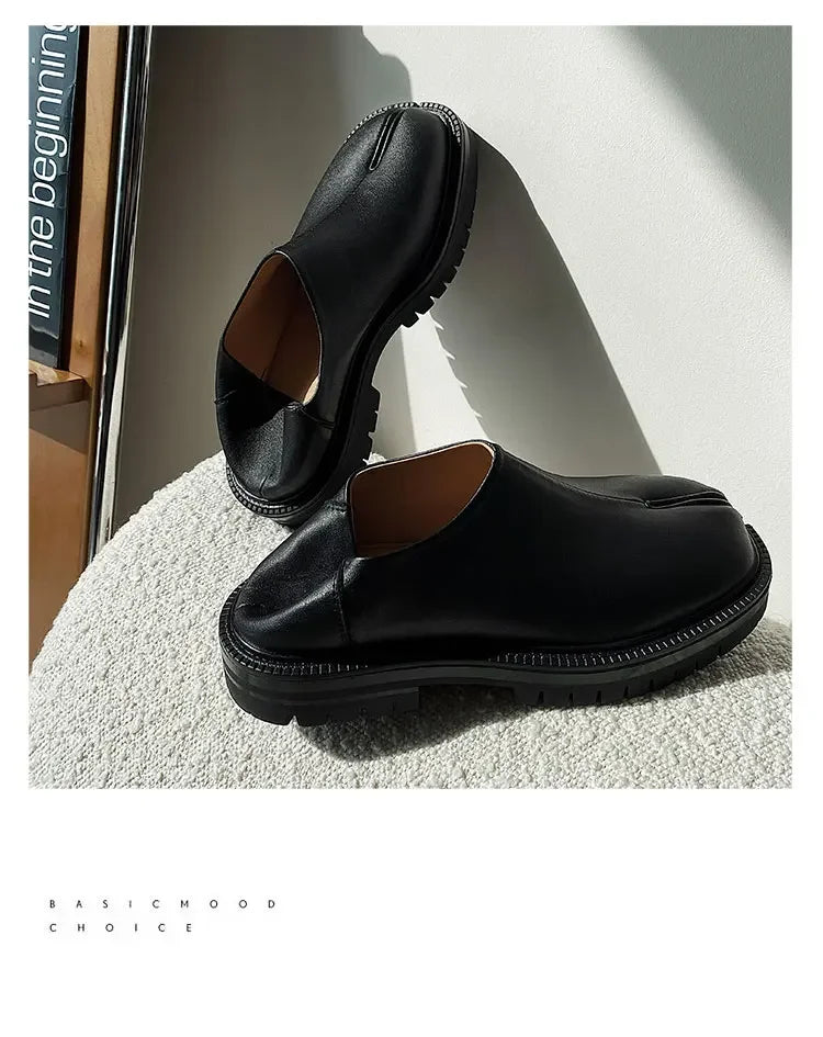 Shoes for Men Women Genuine Leather Classic Split Toe Shoes Casual Shoes Unisex Flat Shoe Comfortable Design Men Shoe Zapatos