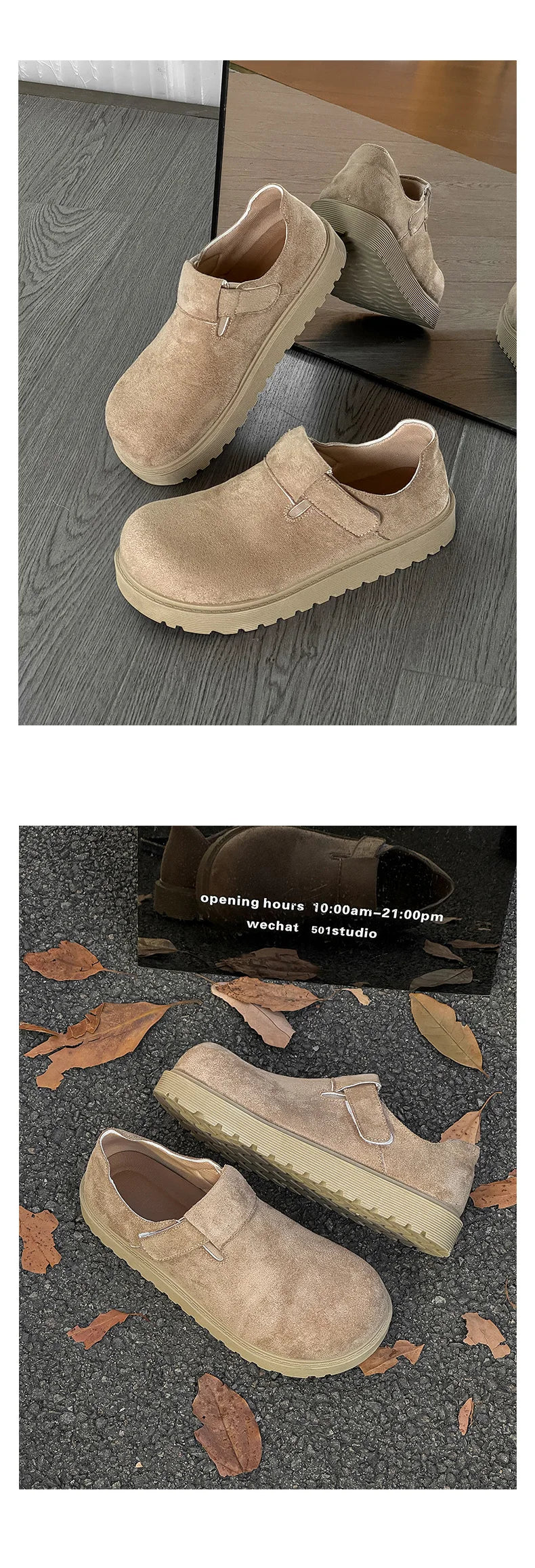 Spring and Autumn Men's Derby Shoes‌ – New Design, Height-Increasing, Stylish, Comfortable for Walking, Casual Flat-Toe Loafers