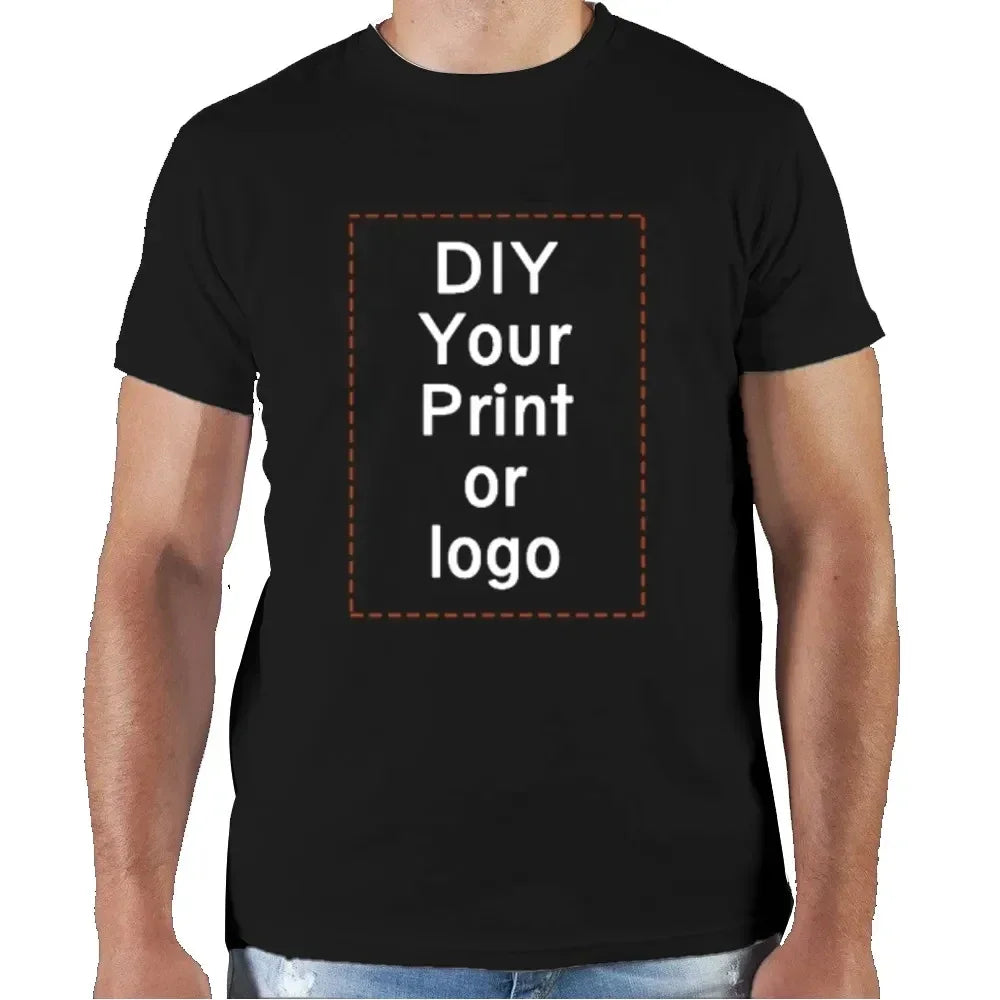Summer New Custom T-shirt Women and Men Custom Printed 100% Cotton Short-sleeved Logo Photo You Designed Brand Text Personalized