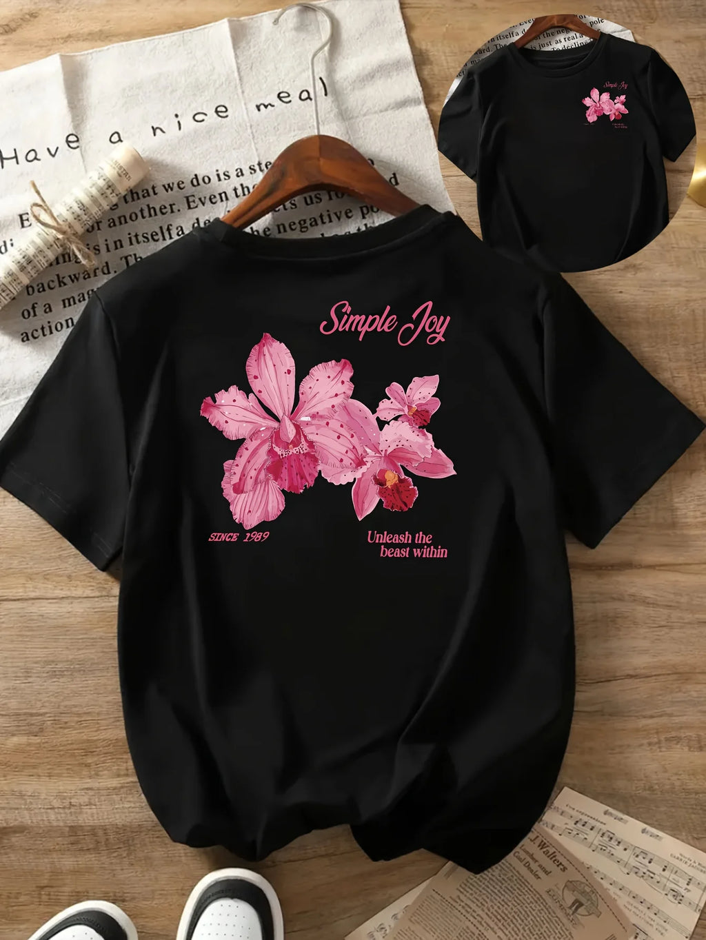 Summer Beautiful Flowers Prints T-Shirts Womens Cotton Oversized T Shirts Basic O-Neck Short Sleeve Tops Casual Woman Clothes