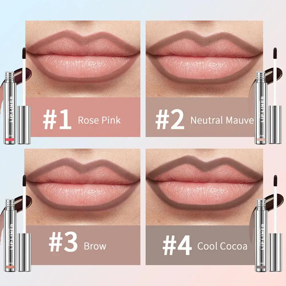 Waterproof Lip Liner Peel Off Tattoo Lipgloss Waterproof Long Lasting Matte Lip Tint Brown Contour Tear-off Lips Stain Cosmetic