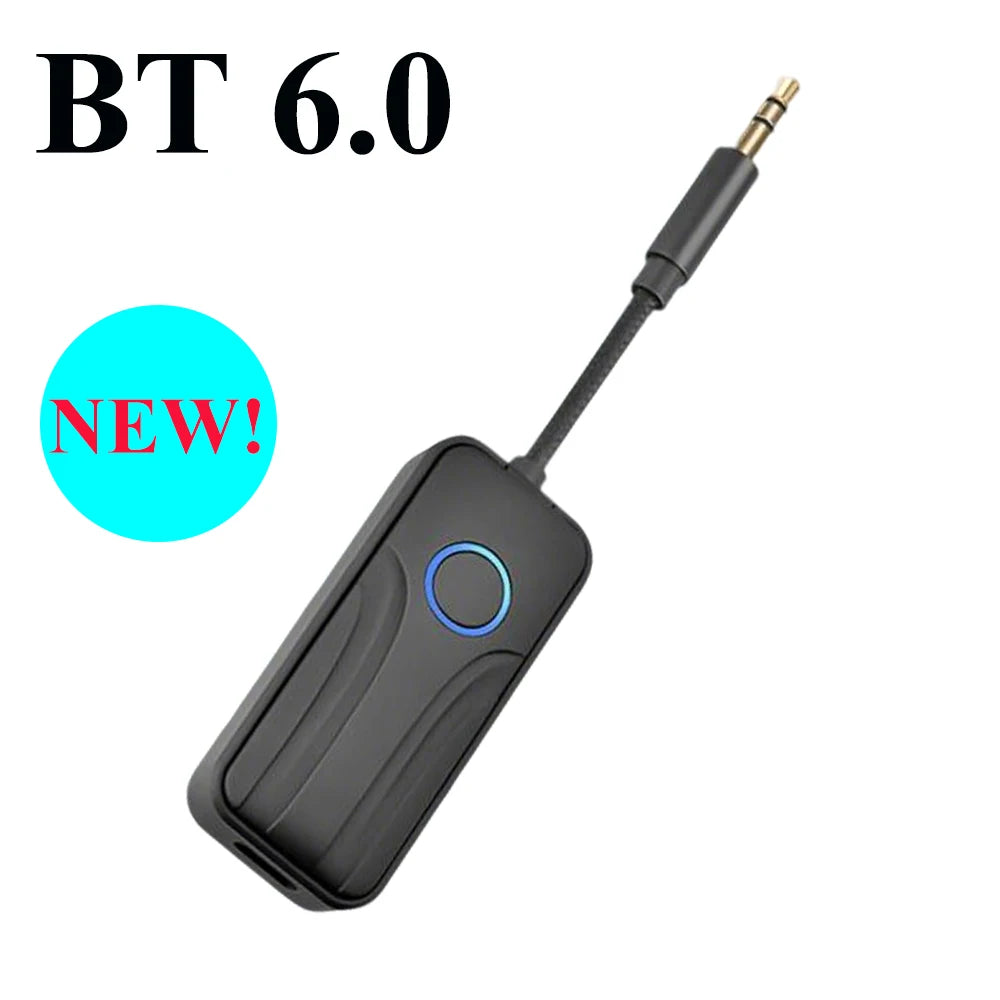 Bluetooth 5.4 Audio Transmitter Receiver 3.5MM AUX Hifi Stereo Music Wireless Adapter With Mic For Car Airplane TV PC Headphone