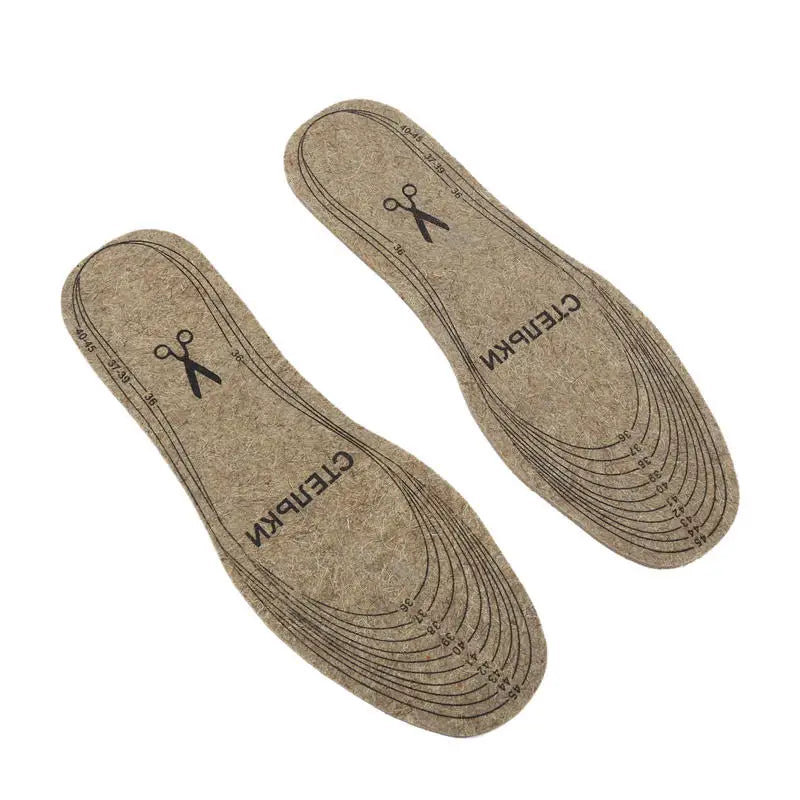Wool Felt Insoles For Shoes Men Women Warm Shock-absorbing Insoles Shoes Pad Inlegzolen Heren Plantillas Adhesivas Para Zapatos