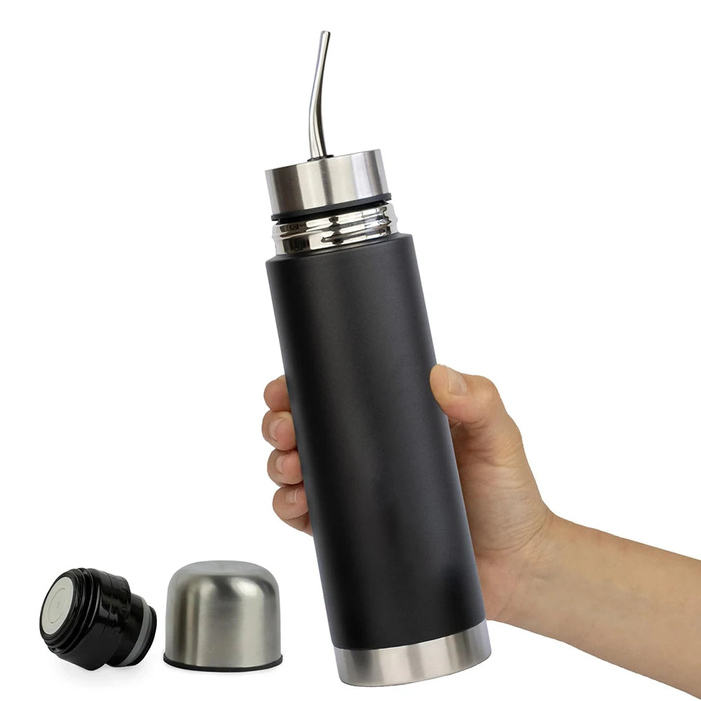 2-in-1 Thermal Mate Cup with Built-in Bombilla, Yerba Mate Thermos all in one 2026 NEW Self-Serving Stainless Steel Mate Bottle