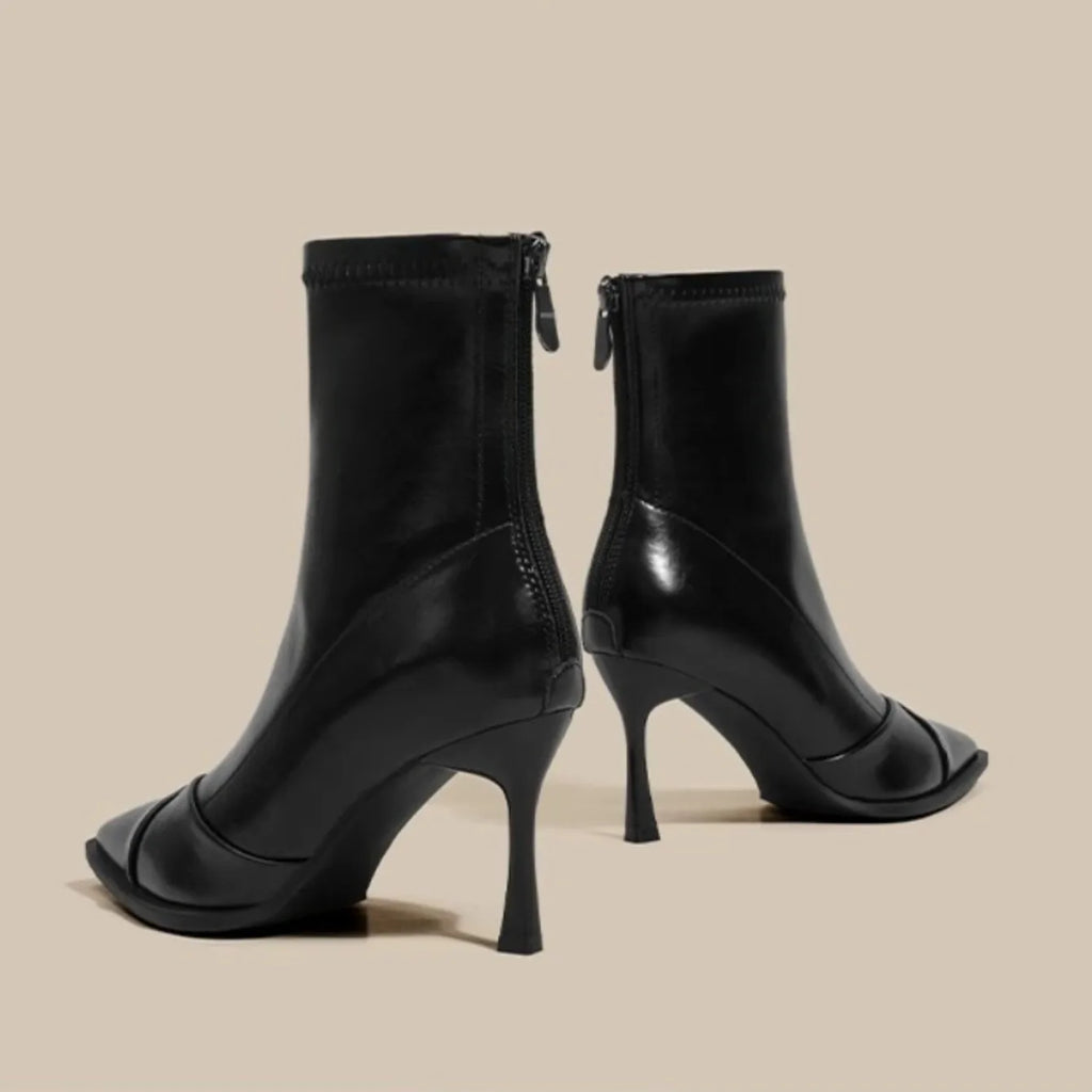 Women's Shoes High Heel Slim Ankle Boots Fashion Elegant Pointed Toe Short Booties 2025 Spring Autumn Laides Street Style Shoes