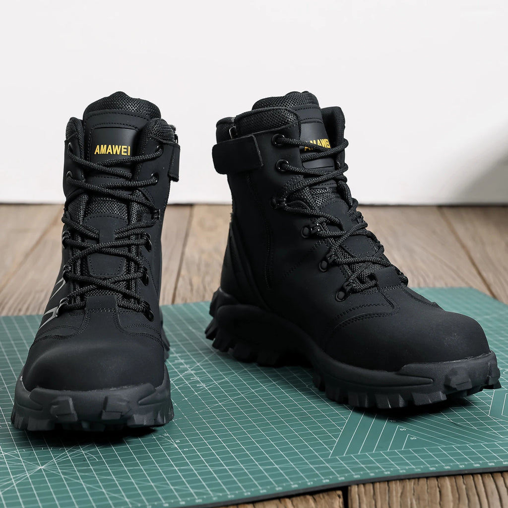 Steel Toe Safety Shoes Men's High Quality Industrial Work Boots Man Work Protection for the Feet Work Wear Free Shipping