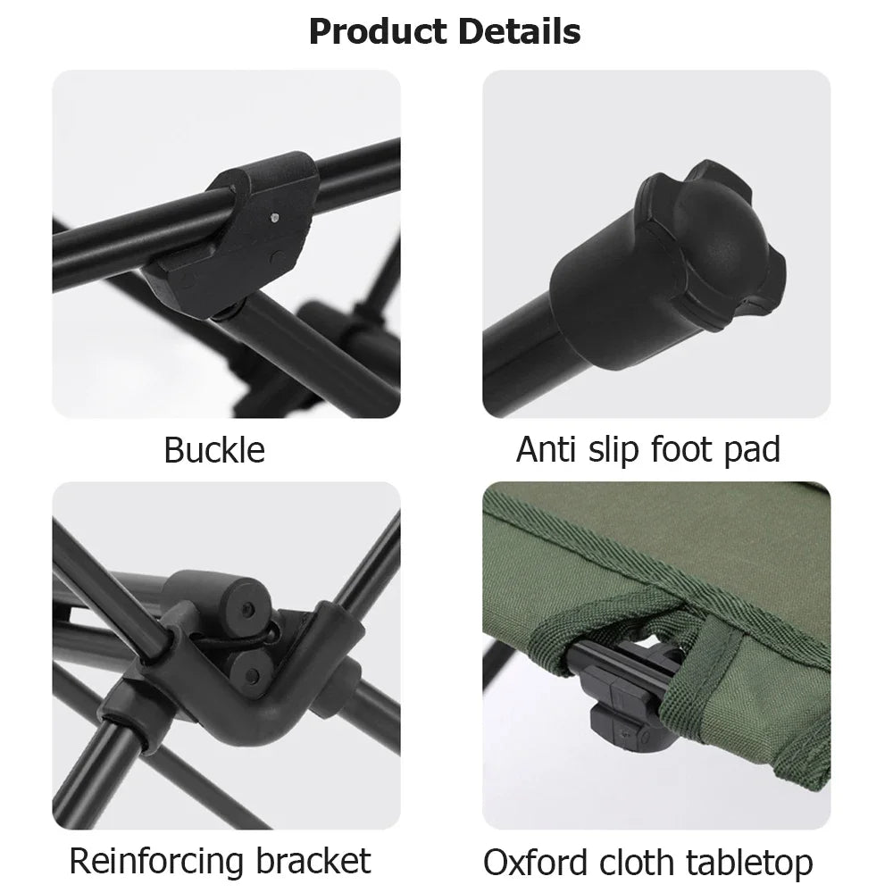 Folding Camping Table, Lightweight Oxford Desktop Collapsible Backpacking Tables for Camping, Hiking, Picnic