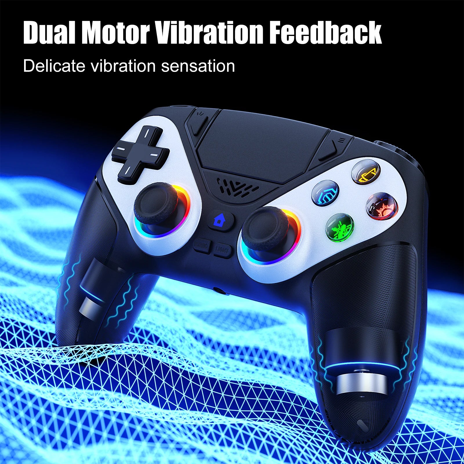 Bluetooth Gamepad For Playstation 5/Ps5 Wireless Controller Pc Console Controller With Turbo Dual Sense Vibrate Programming