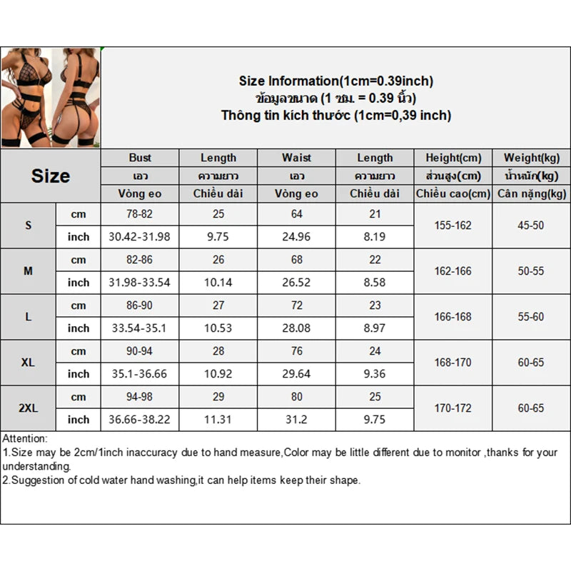 Women's Sexy Transparent Bra And Panty Set with Garters Sling Bra Brassiere Suit Temptation Lingerie Underwear