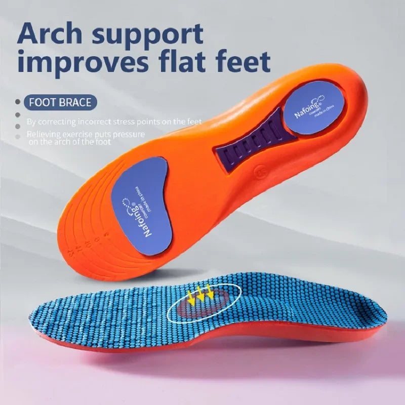 Orthopedic Insoles for Feet Sport Shock-absorbing Insole for Shoes Arch Support Plantar Fasciitis Templates Pads Men Women Sole