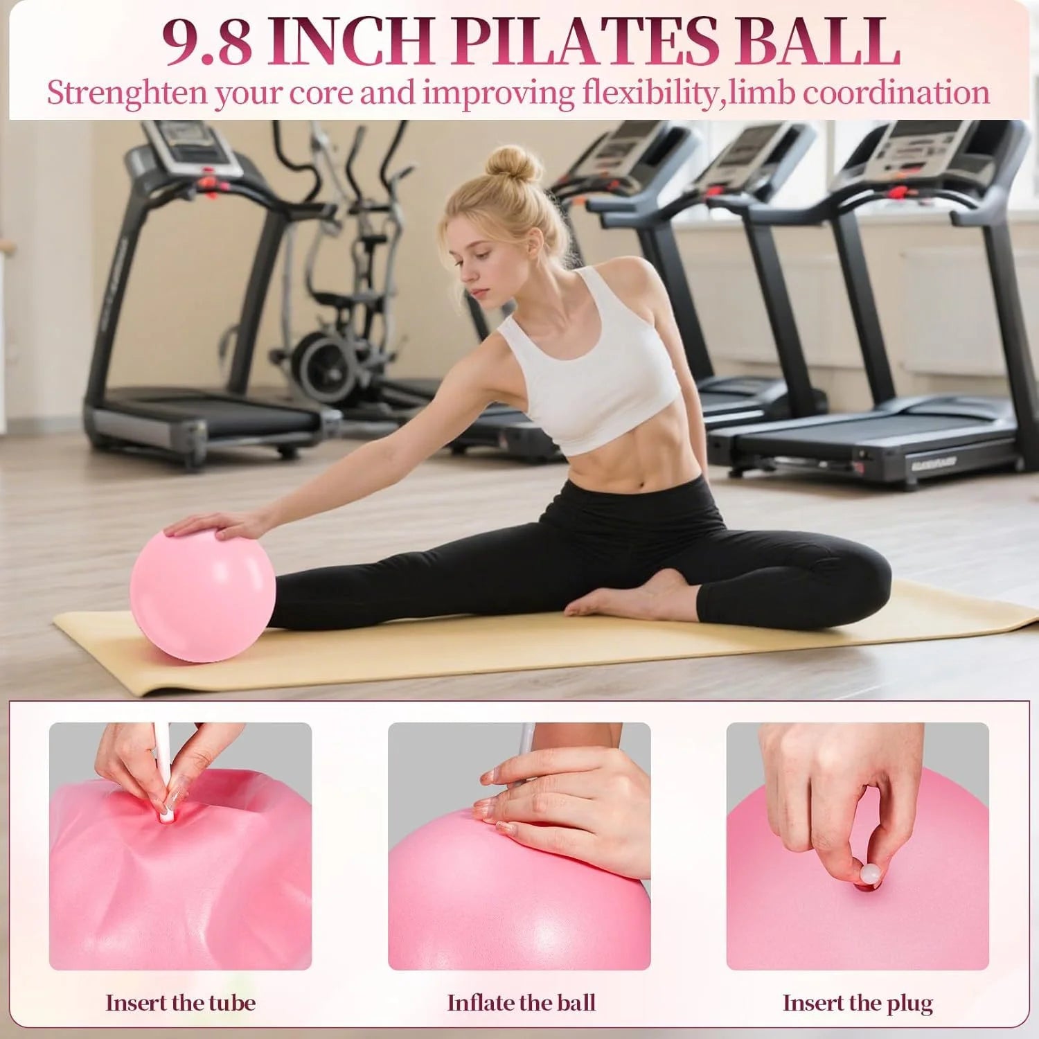 Home Pilates & Yoga Workout Set - 16 pcs Includes Resistance Circle, Foot Pedal, Resistance Bands & Strength Trainer