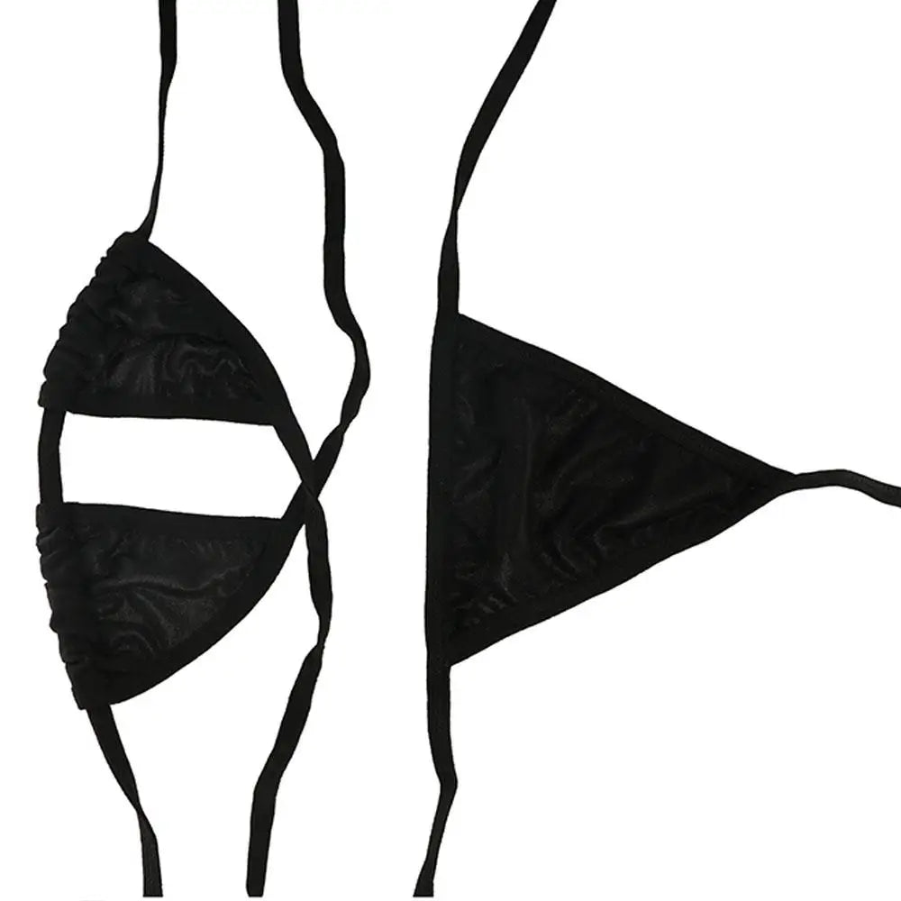 Lingerie Women Bra G-String Tops Bikini Set Swimsuit Micro Swimwear