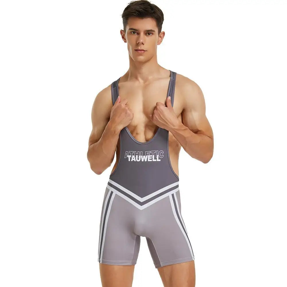 SEOBEAN Mens Undershirts Bodysuit Wrestling Singlet Fitness Workout One-piece Vest Bodywear Underwear Bodybuilding Jumpsuit