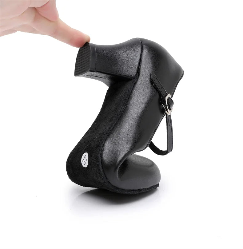 New women's dance shoes Latin party Social Dancing tango jazz elegant dance shoes closed toe black modern dance shoes 35-45