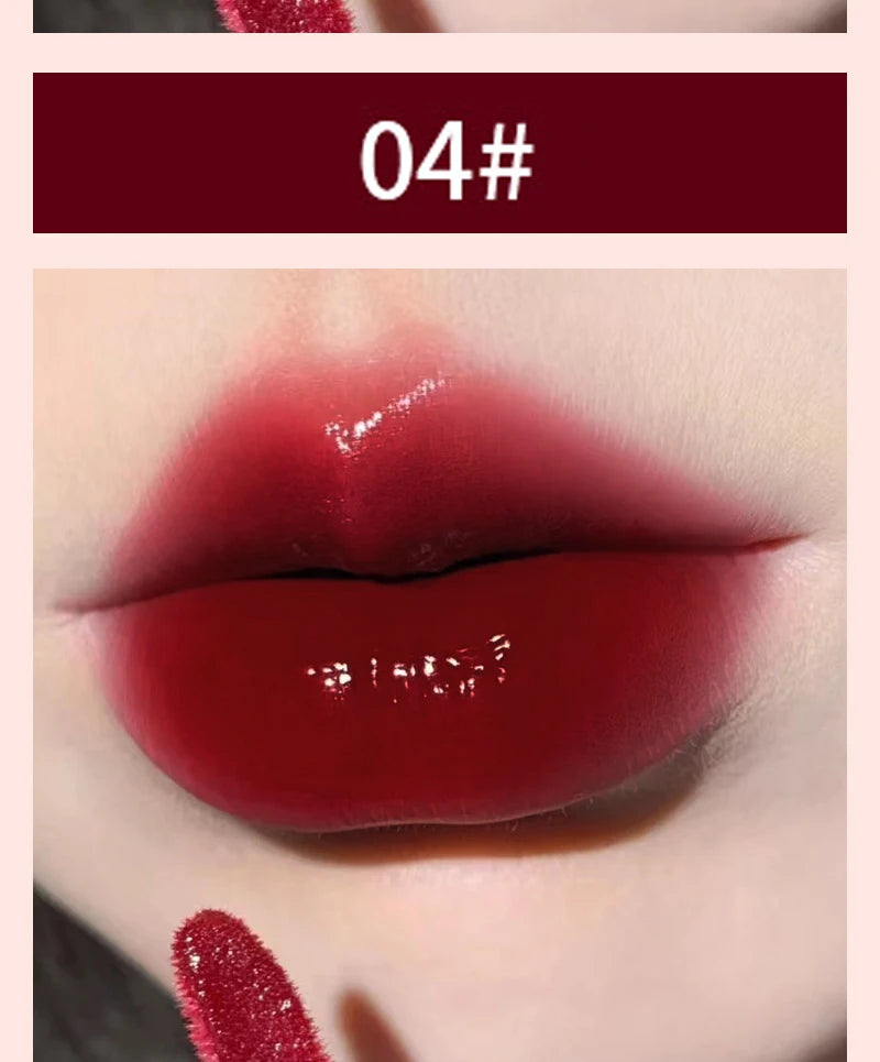 6 colors Light Glass-Like Lip Lacquer - Mirror Shine, Hydrating Formula; Smudge-Proof, Long-Wear, and Skin-Brightening