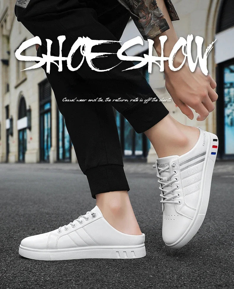 Summer Must-Haves High - End Men's Half Slippers, Fashion - Forward Flat Sneakers for Summer Designer Shoes Men