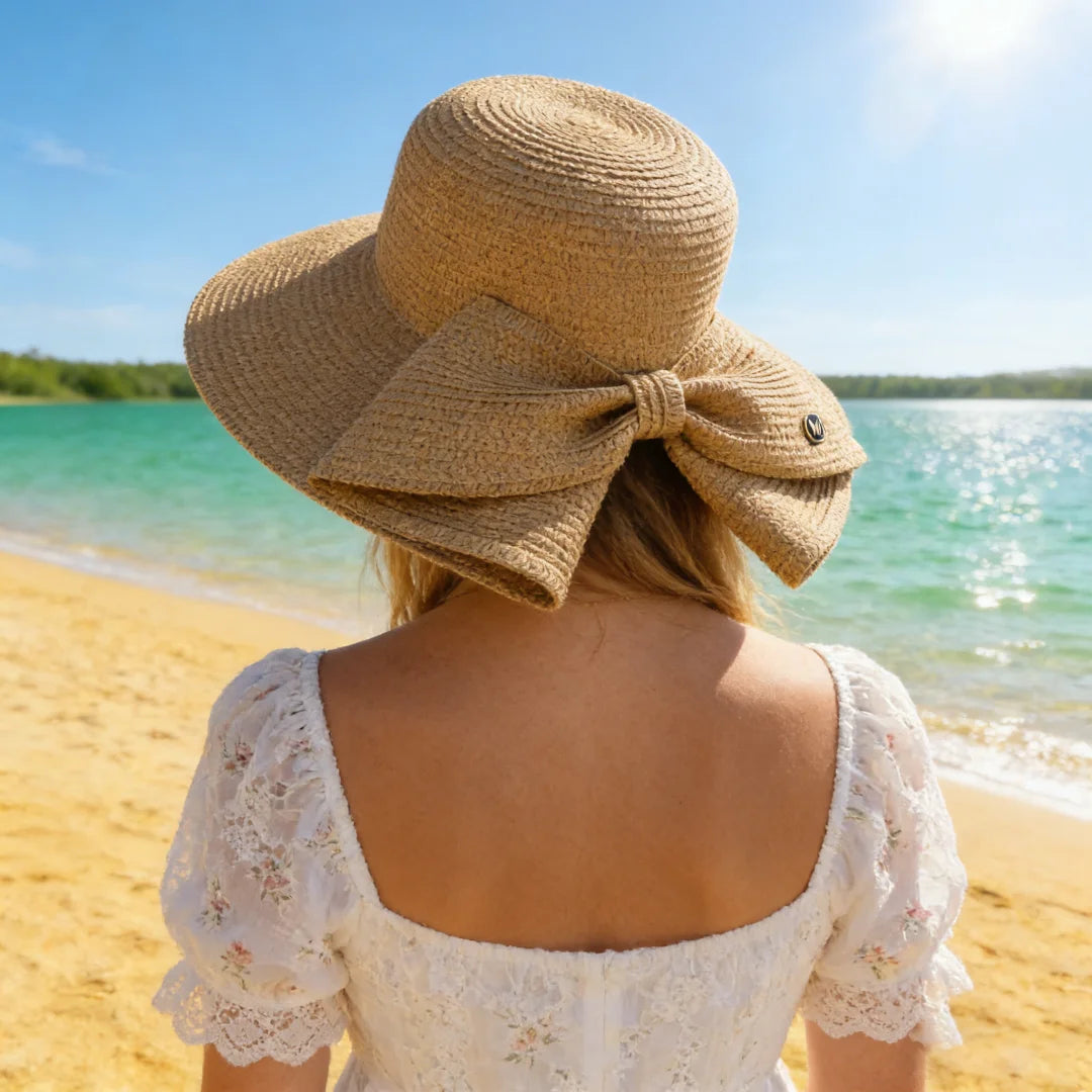 Summer Hats For Women Sun Hat Beach Cap Ladies Bowknot Panama Cap Lady Casual Bucket Hat For Women Straw Hat