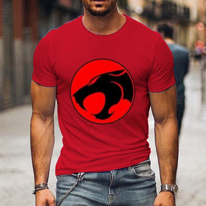 New Cartoon Anime Thundercats T Shirts Men and Woman Fashion T-shirt Streetwear Oversized Harajuku Tops Tees Clothing