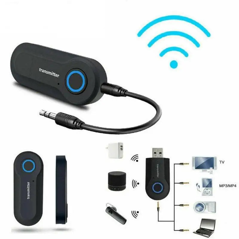 Bluetooth 4.0 Audio Transmitter | 3.5mm Jack USB Powered | Wireless Audio for TV/PC/MP3 to Headphones/Speakers