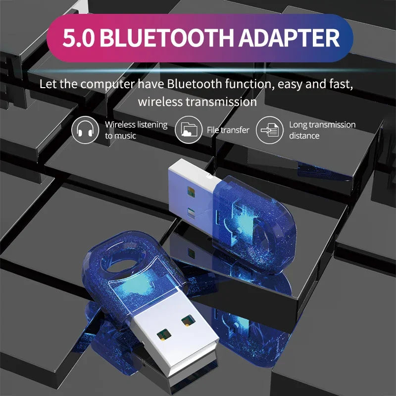 True 5.0 Bluetooth Adapter Usb Bluetooth Transmitter for Pc Computer Receptor Laptop Earphone Audio Printer Data Dongle Receiver