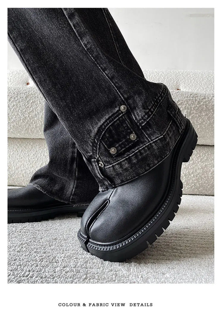 Shoes for Men Women Genuine Leather Classic Split Toe Shoes Casual Shoes Unisex Flat Shoe Comfortable Design Men Shoe Zapatos