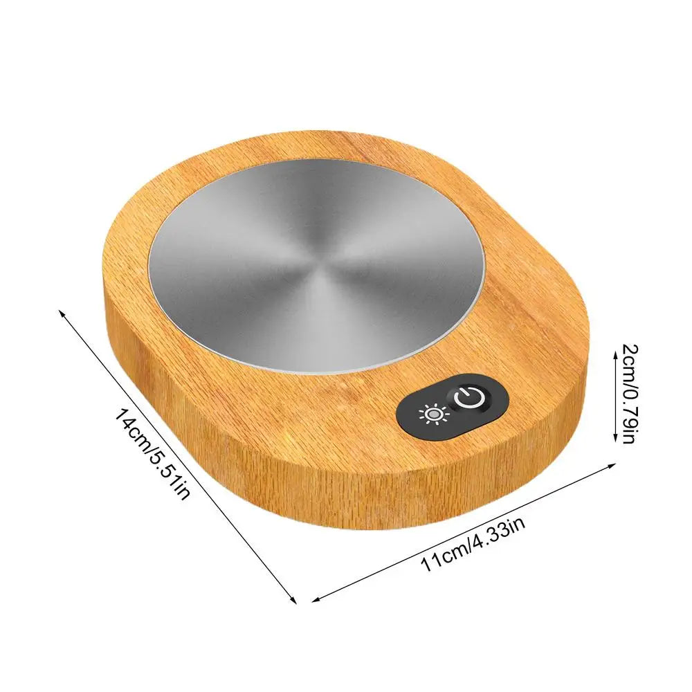 55-65C Cup Heater Mug Warmer Hot Tea Makers Smart Warmer Coaster USB Rechargeable Cup Heaters Coffee Milk Tea Heating Pad