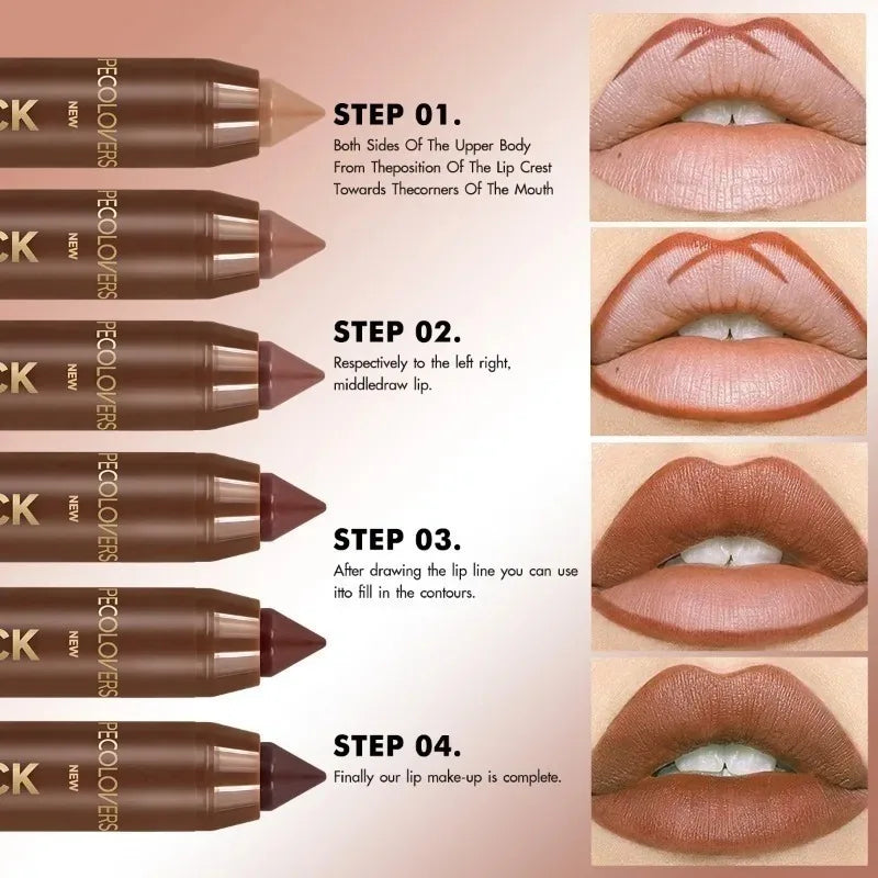 Lipstick Suit, Lip Liner with Lip Gloss, Depicts The Outline of The Lips, Naturally Moisturizes The Lips, and Lip Cosmetics