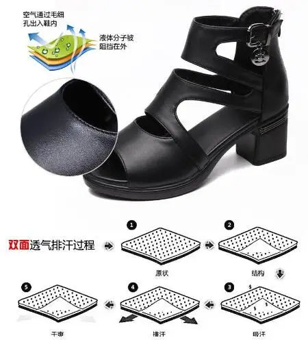 2025 NEW Comfortable Fashion Shoes Women Sandals High Heels Summer Sweet Fashion Wedding Shoes White and Black Handmade Sandals